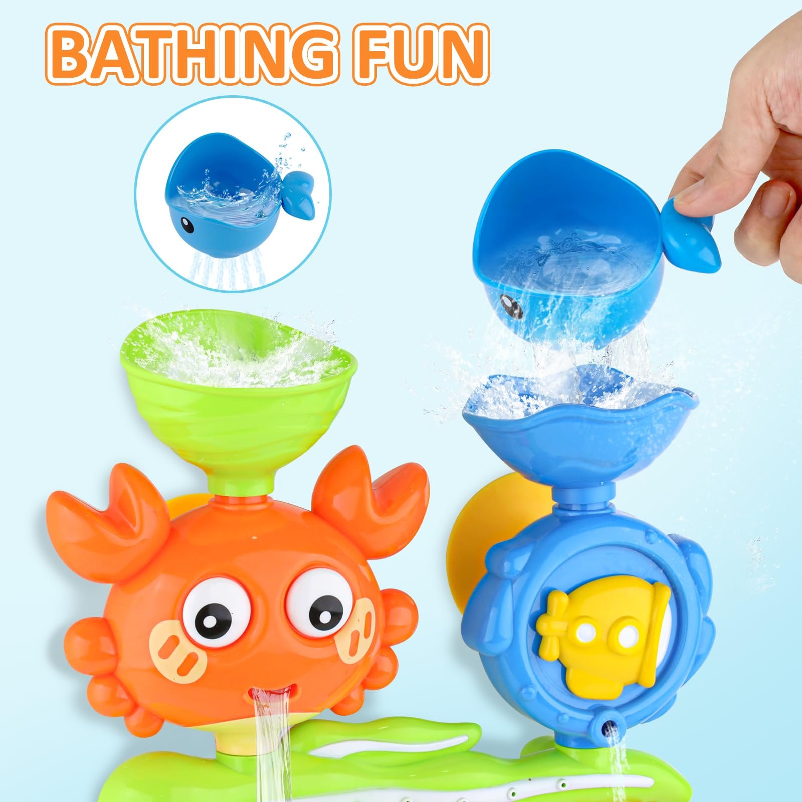 Игрушка для ванны Крабовая Водяная с присоской, фото №5