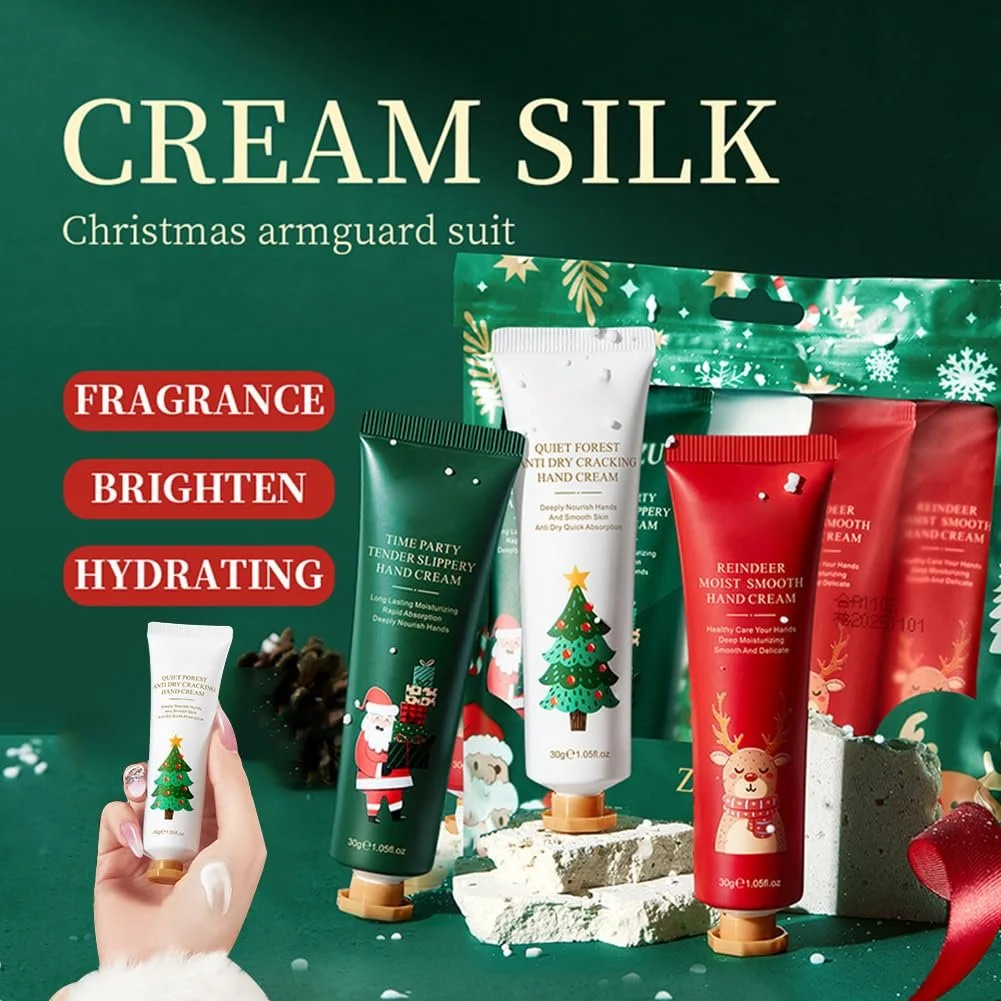 Набір різдвяних кремів для рук Mini, набір міні-кремів для рук, 5 шт, фото №4