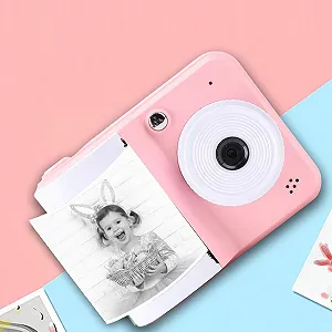 Камера мгновенной печати для детей 48 MP 1080p с 3 рулонами бумаги Розовая synthetic.ua - Фото 1