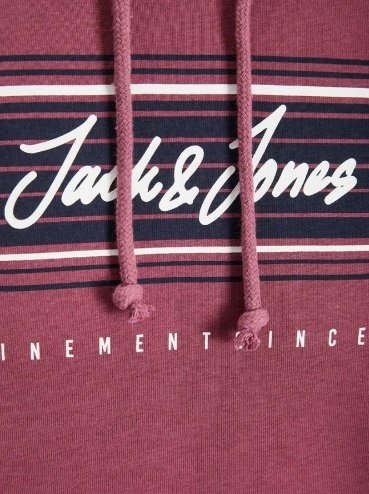 Світшот JJLEO SWEAT HOOD 12200768-Hawthorn Rose Jack&Jones  L, фото №2