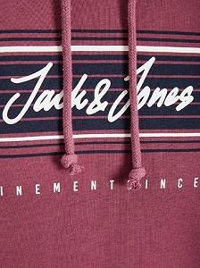 Світшот JJLEO SWEAT HOOD 12200768-Hawthorn Rose Jack&Jones  L synthetic.ua - Фото 1