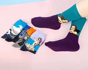 Шкарпетки Бавовняні з малюнком, 5 пар, One Size synthetic.ua - Фото 1