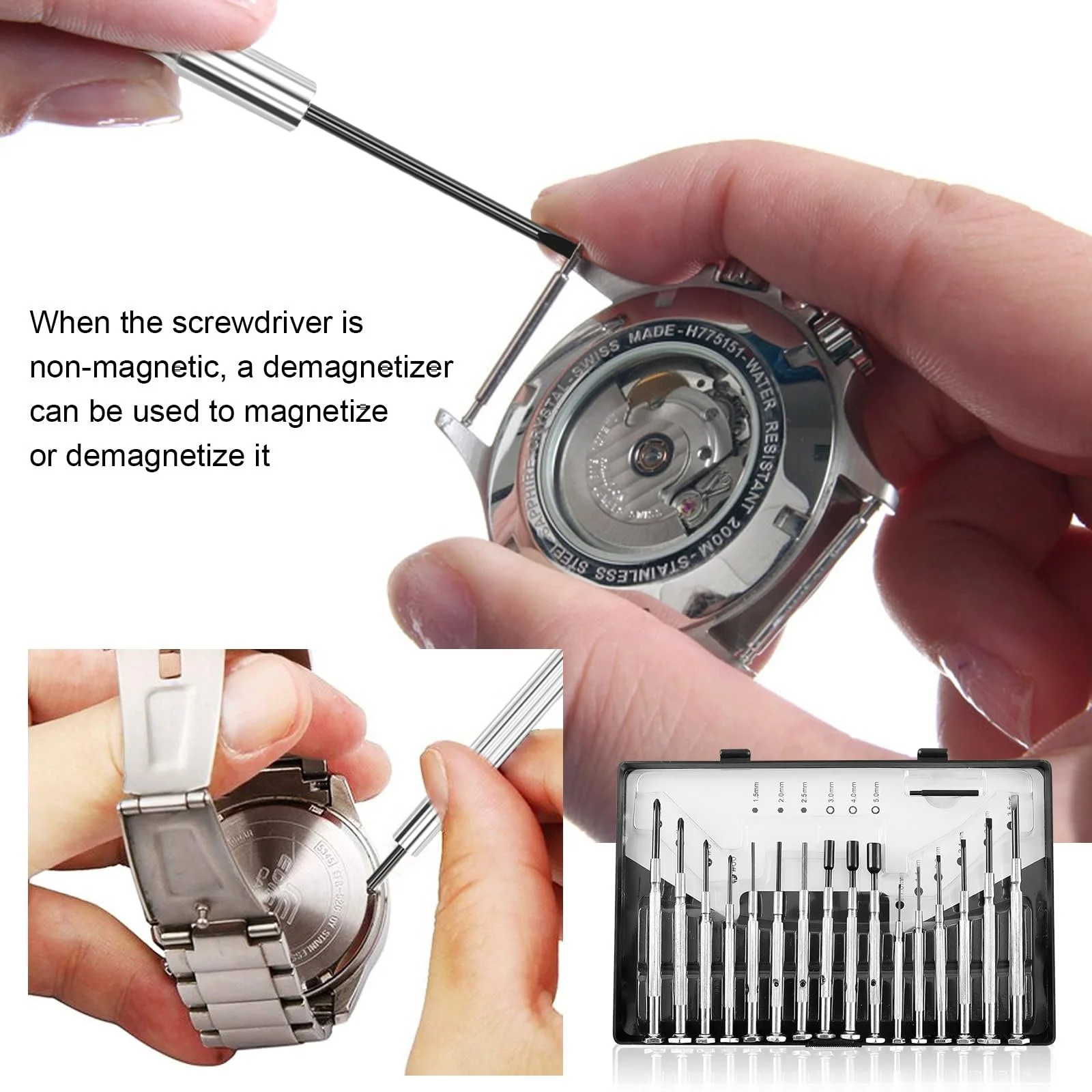 Набор инструментов часовщика Набор прецизионных механических отверток 17 в 1 для замены батарейки часов, фото №5 Набор инструментов часовщика Набор прецизионных механических отверток 17 в 1 для замены батарейки часов, фото №5