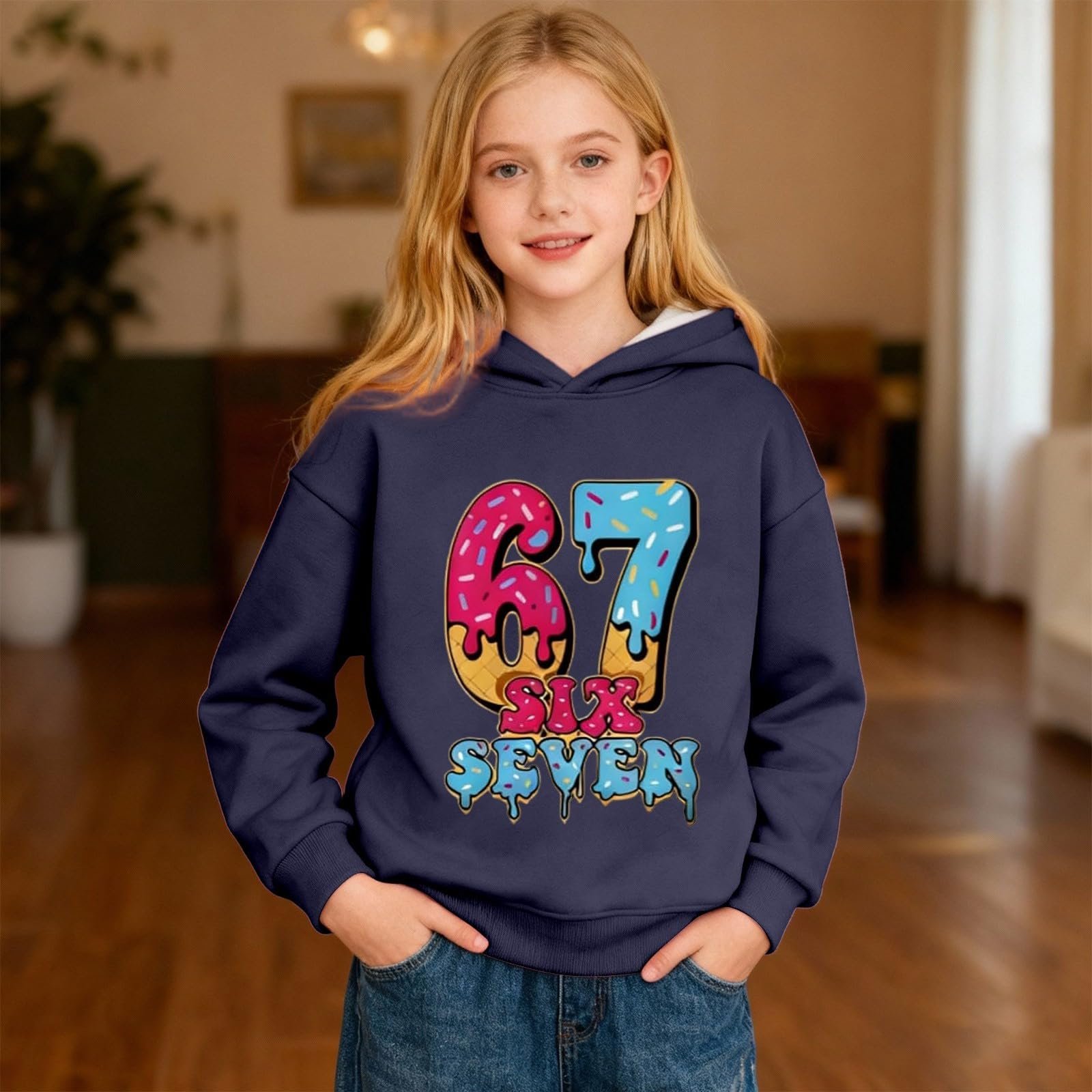 Худі Six Seven 6 7 Meme Gen Alpha Slang Kids, фото №3