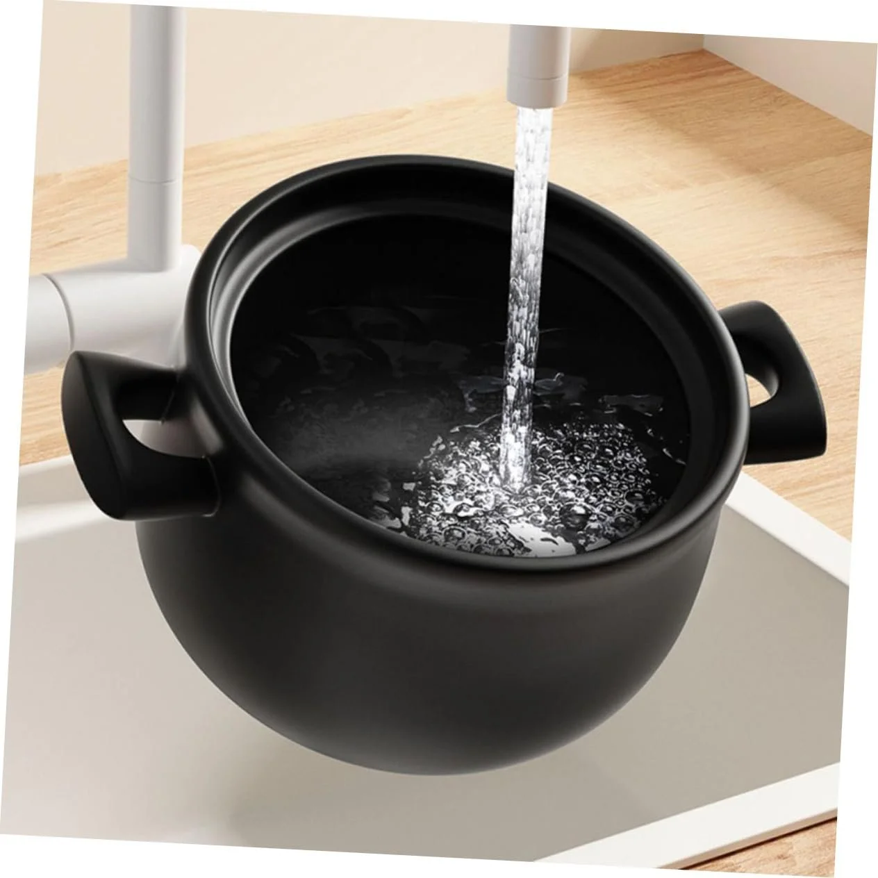 Кастрюля BESTYASH Керамическая Большая вместимость Для газовой плиты С крышкой, фото №8