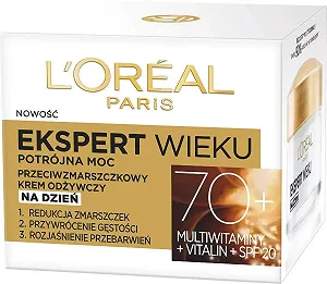 Поживний антивіковий денний крем L'Oreal Paris Age Expert 70+ Vitamin B3 Vitamin E, 2 x 50 мл synthetic.ua - Фото 1