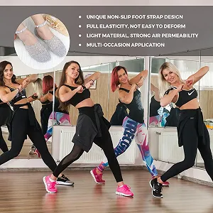 Следки Fulenyi для женщин, кружевные носки-лодочки - невидимые кружевные носки для женщин | Удобные жемчужные кружевные стельки для женской обуви, невидимые носки для туфель на высоком каблуке synthetic.ua - Фото 1