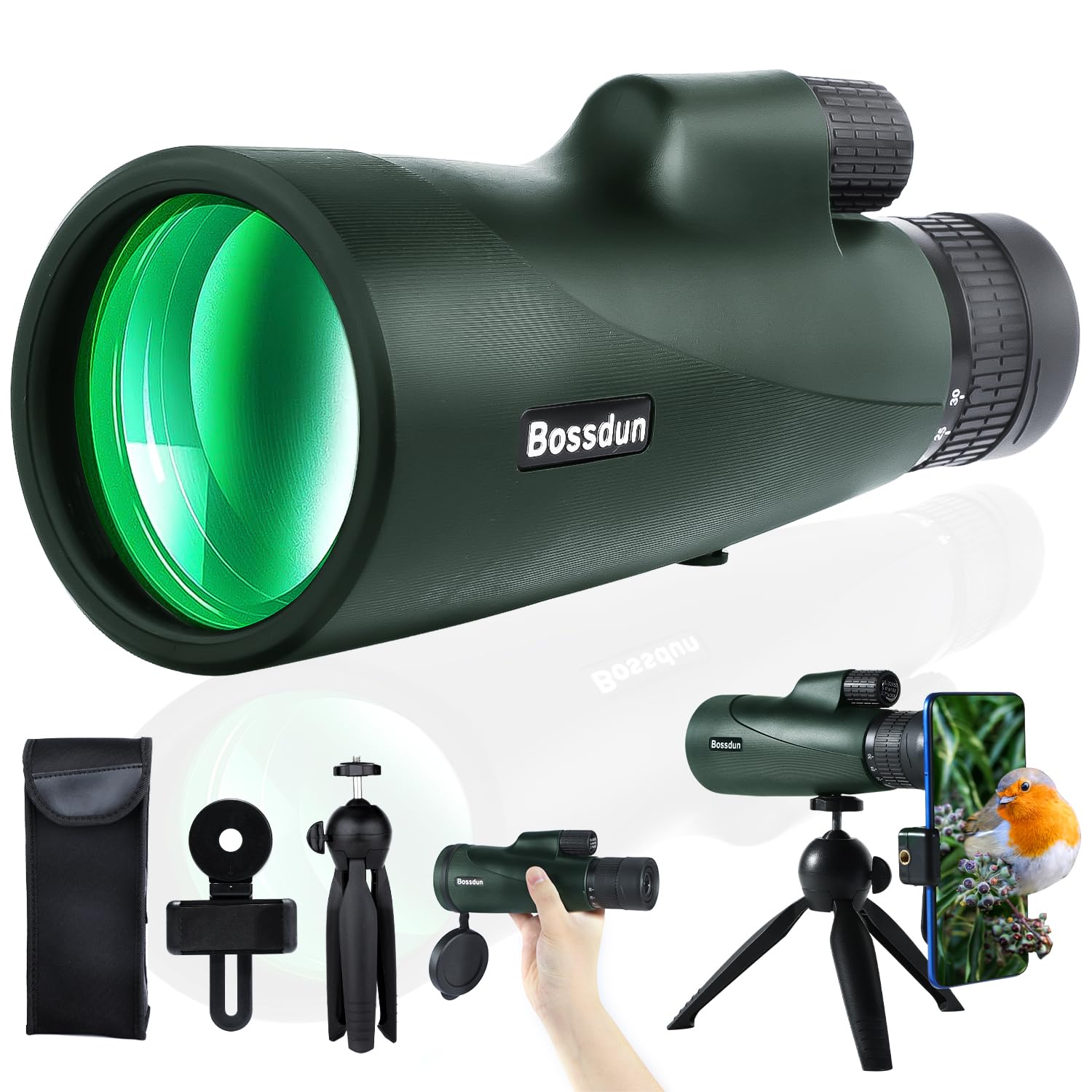 Монокуляр HD 10-30x50 BAK-4 Prism Zoom Focus Зелений, фото №1