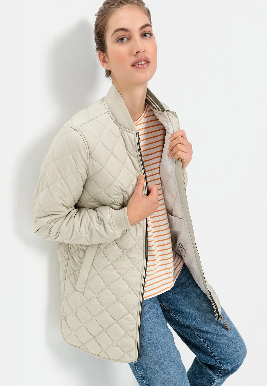 Женское пальто camel active из переработанного полиэстера, стеганое, фото №5