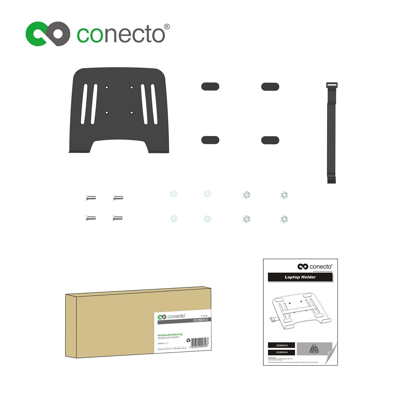 Кронштейн для ноутбука conecto SA-CC50313-V2 VESA 75 x 75 до 100 x 100, 9.0 кг, Чорний, фото №5 Кронштейн для ноутбука conecto SA-CC50313-V2 VESA 75 x 75 до 100 x 100, 9.0 кг, Чорний, фото №5