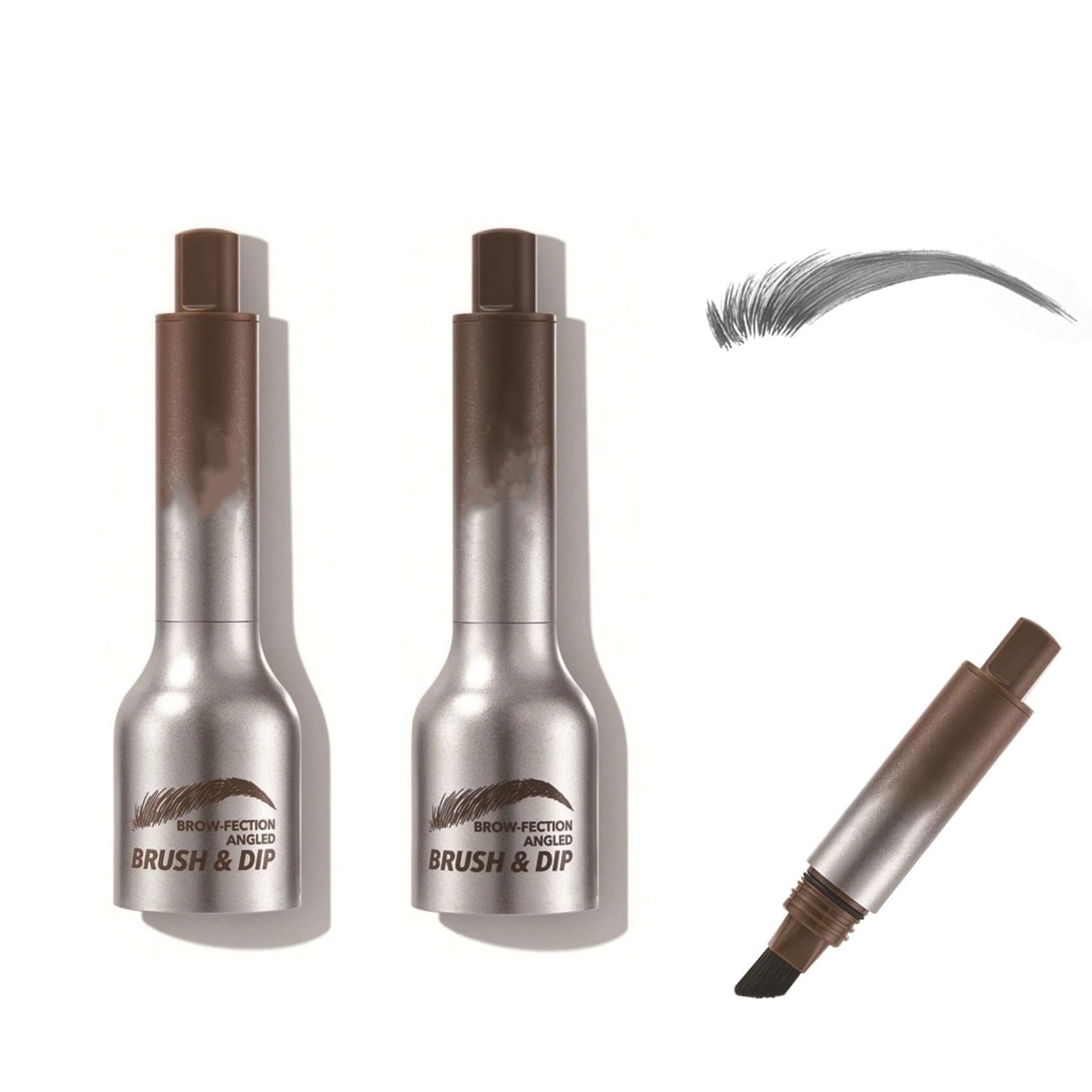 Кисть-фломастер Brow-Fection для брів водостійкий довготривалий Auburn Chocolate, фото №1