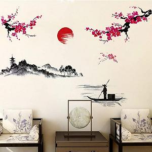 Наклейка на стіну COVPAW XXL китайський стиль 71 x 110 см - Фото 1