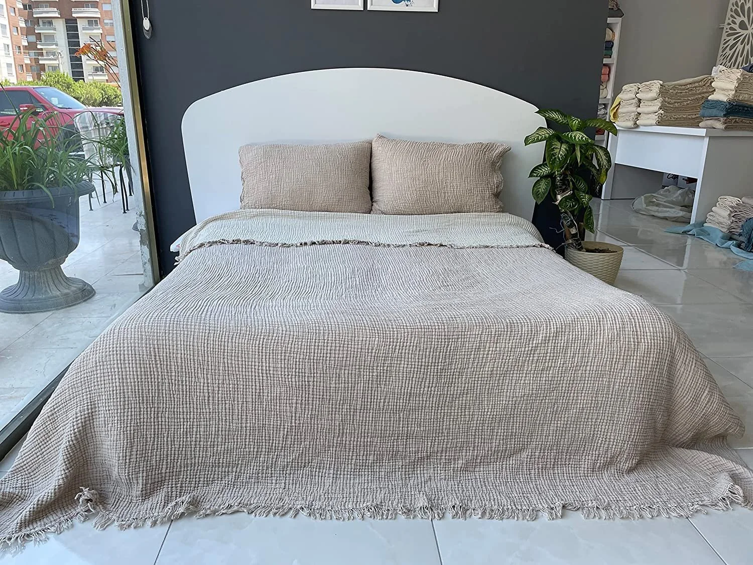 Покривало DEKADRON Бавовна муслін 100% однотонний (King Size 230x260см), фото №2