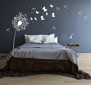 Настінна наклейка M1348 Кульбаба з милими метеликами Асорті кольорів synthetic.ua - Фото 1