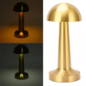 Настільна лампа Haofy Металева USB-C Акумуляторна Димована Сенсорна 3 кольори світла synthetic.ua - Фото 1