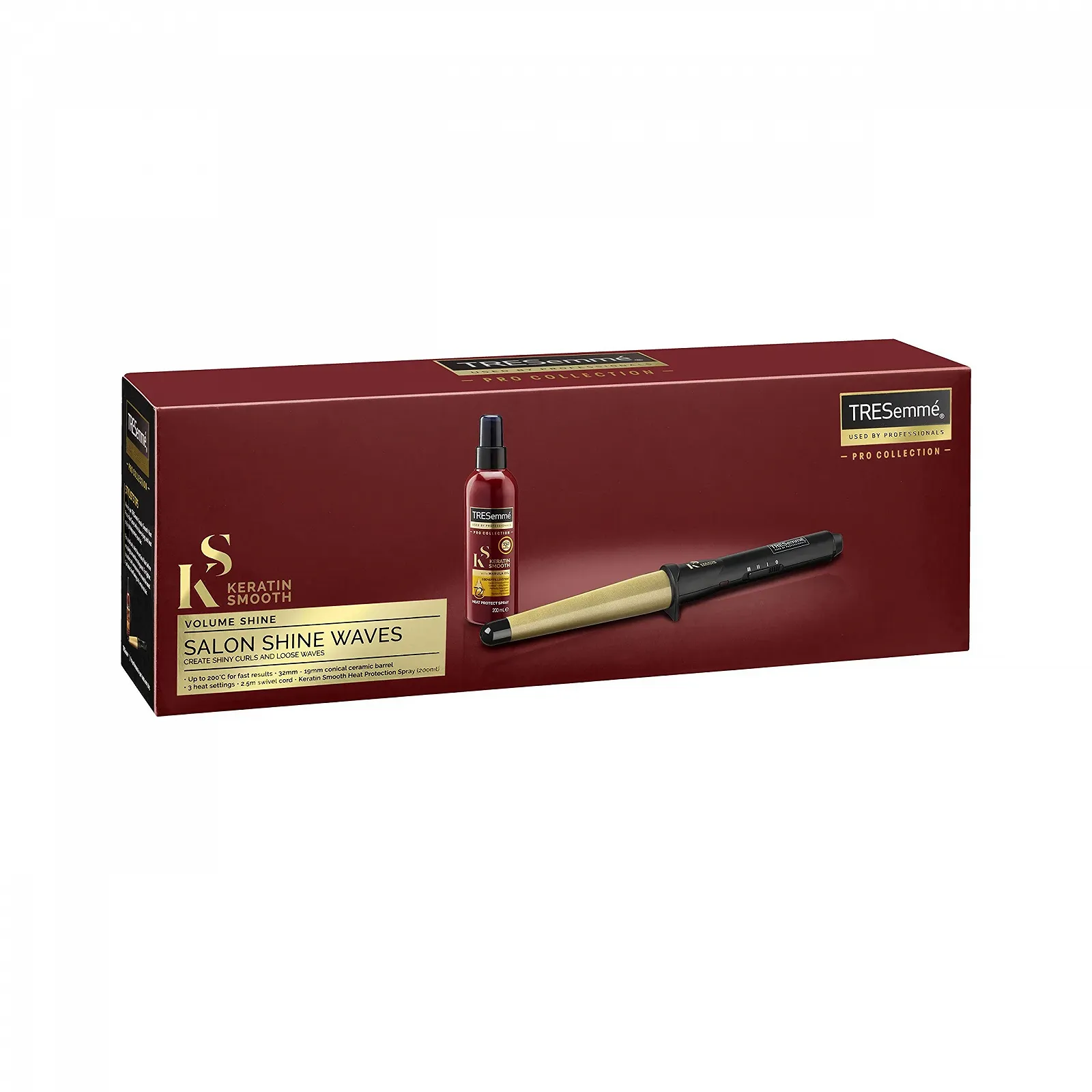 Стайлер-конус TRESemmé Keratin Smooth Salon Shine 32-19 мм, фото №2 Стайлер-конус TRESemmé Keratin Smooth Salon Shine 32-19 мм, фото №2
