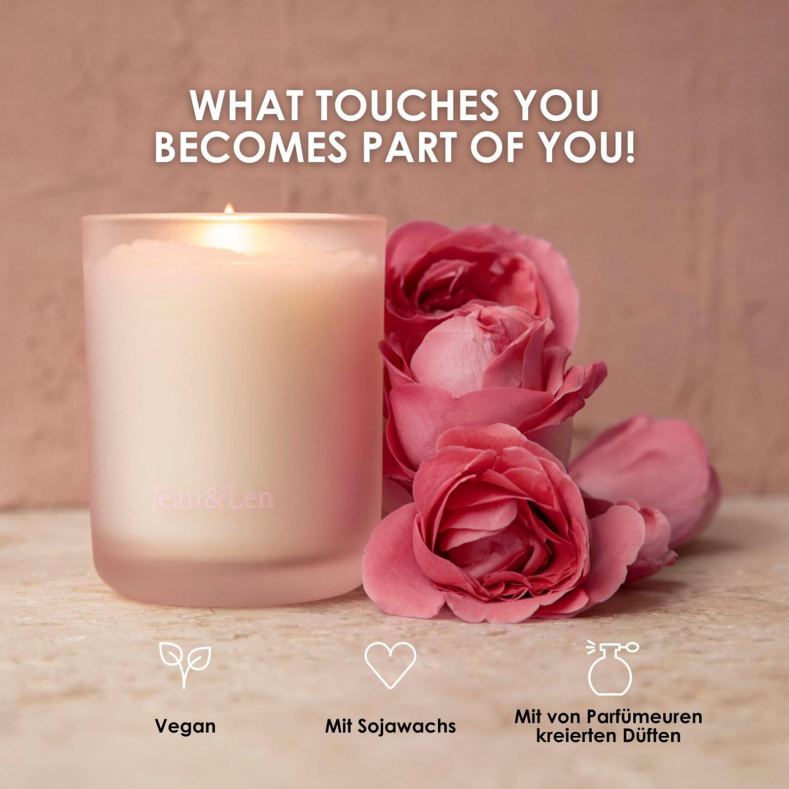 Свічка Jean & Len Aromatic Therapy Peony & Lychee Натуральний соєвий віск Делікатний квітковий аромат 120 г, фото №5