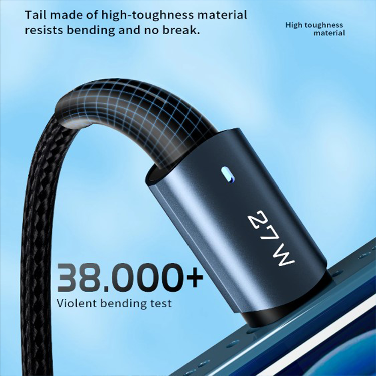 Зарядный кабель ESSAGER Sunset черный USB Type-C to Lightning 1метр 20W, фото №4