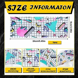 На голову повязка Mabor 80-х Ретро принт, набор 4 шт. synthetic.ua - Фото 1