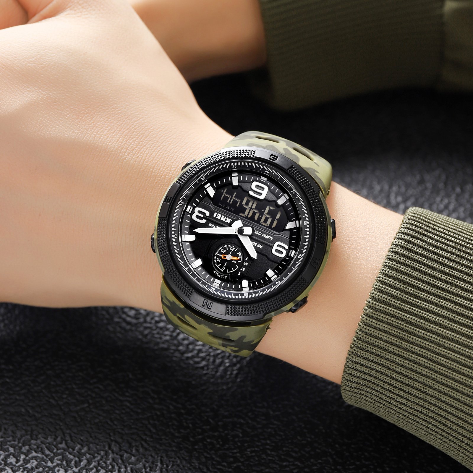 Годинник Skmei 1655CMGNBK Camo Green-Black, фото №3