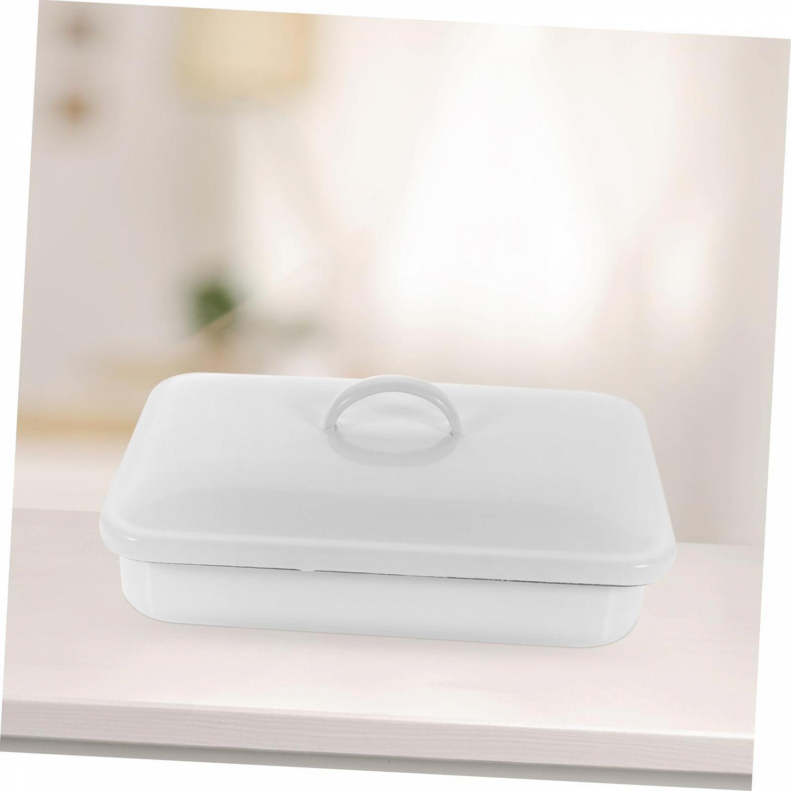 Емальована Гусятниця для запікання Luxshiny з кришкою 24x16 см біла антипригарна, фото №8