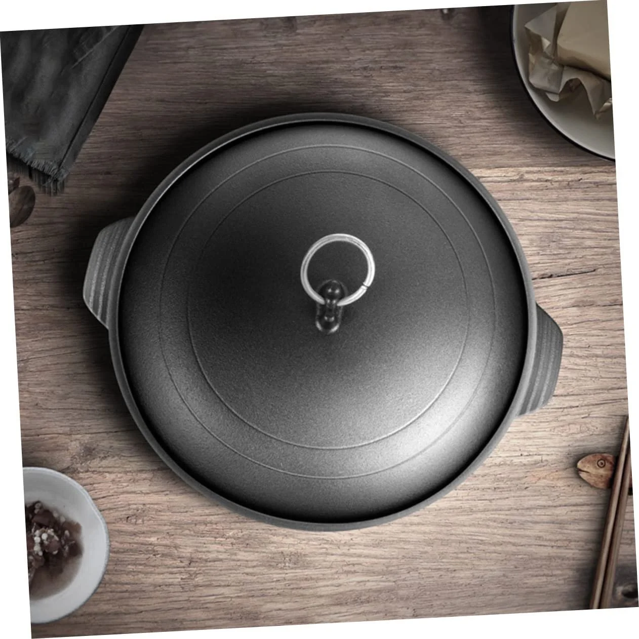 Гусятниця чавунна для рису термозберігаюча енергозберігаюча для тушкування курки, фото №5