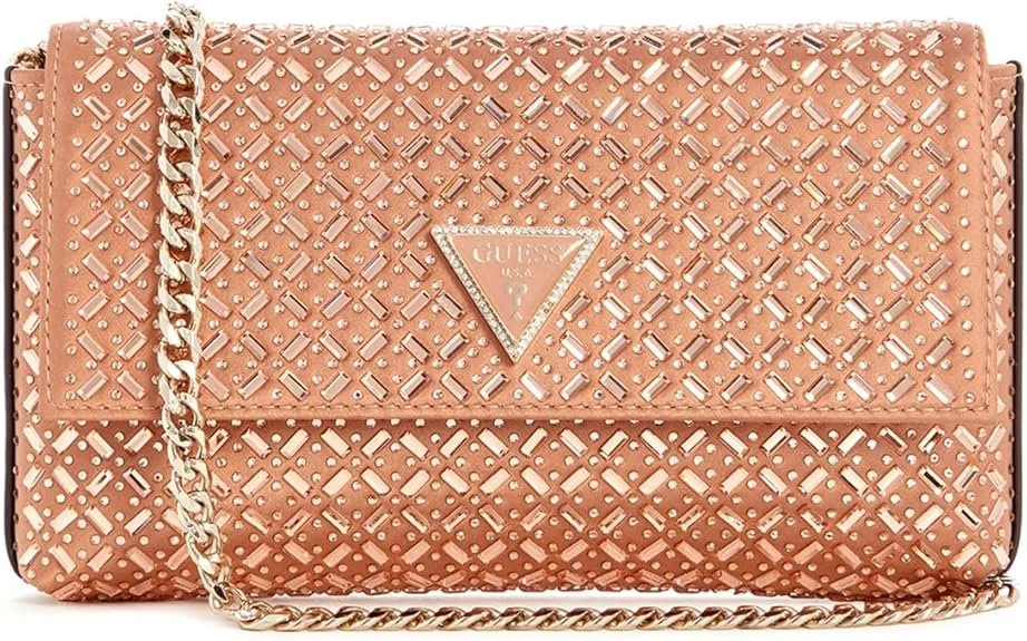 Жіноча мінісумочка Guess Zalina Бронзовий, фото №1 Жіноча мінісумочка Guess Zalina Бронзовий, фото №1