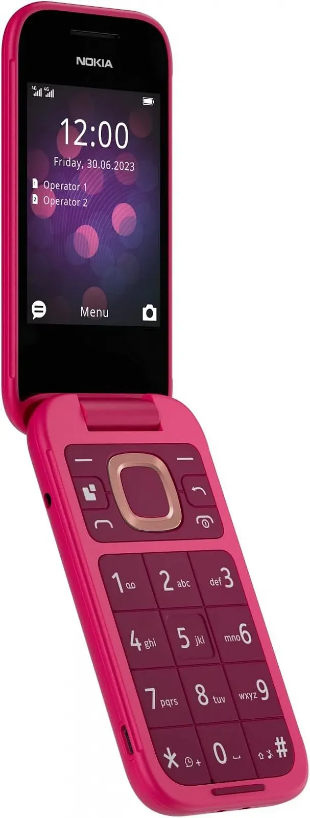 Телефон 2.8'' Nokia 2660 Flip / 48/128Mb / 4G / 2-SIM / Bluetooth 4.2 / FM / SD-слот / Камера 0.3Мп / 1450мАг / Ліхтарик / S30+ / Pink, фото №5