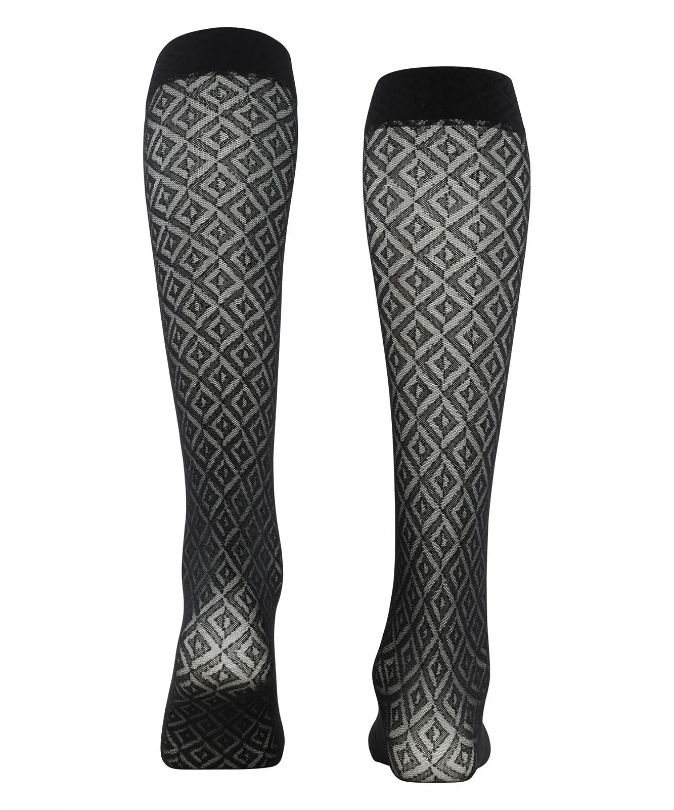 Гольфы FALKE Tessellating 25 Den Черный (Черный 3009), фото №2