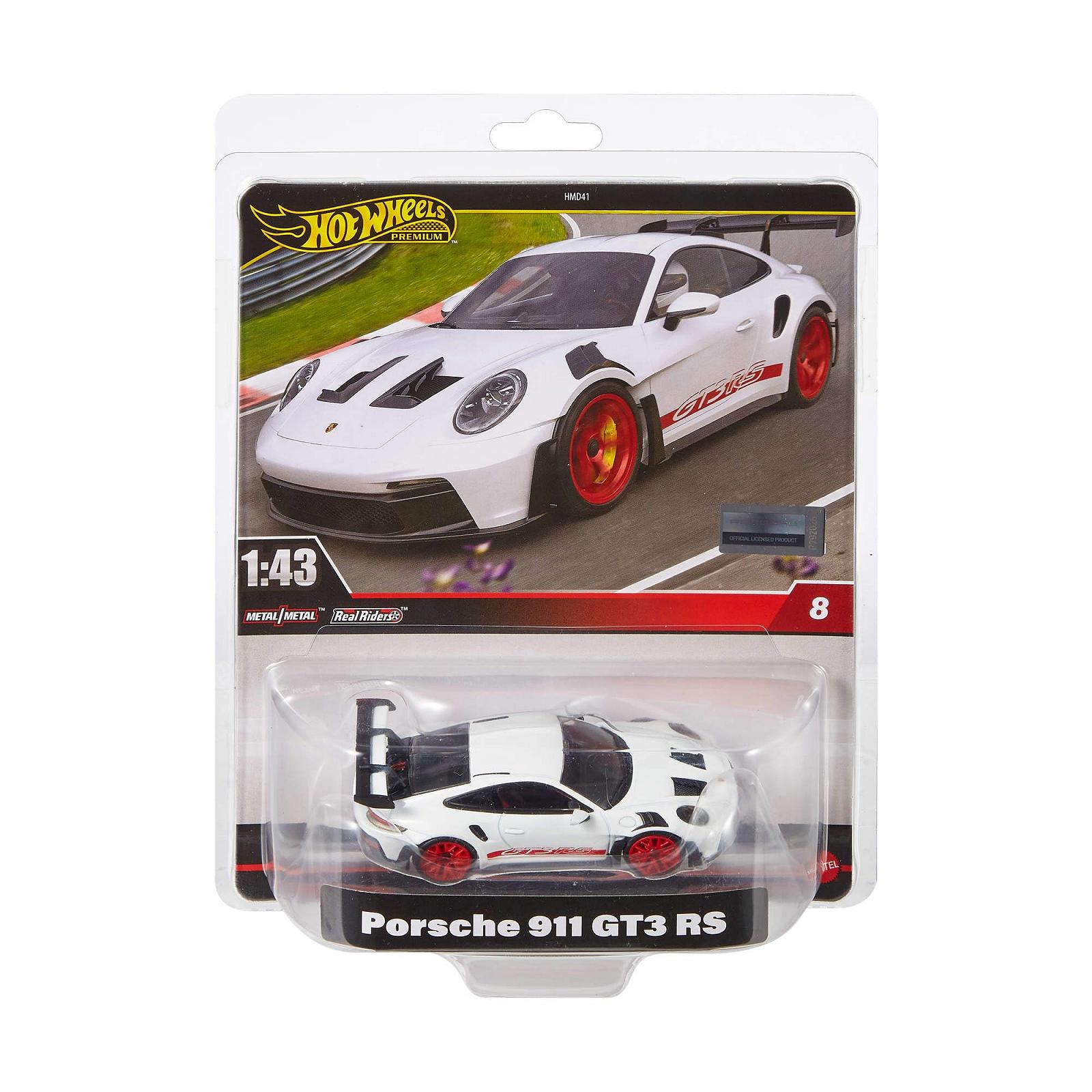 Машинка Hot Wheels Premium Porsche 911 GT3 RS 1:43 масштаб, фото №1