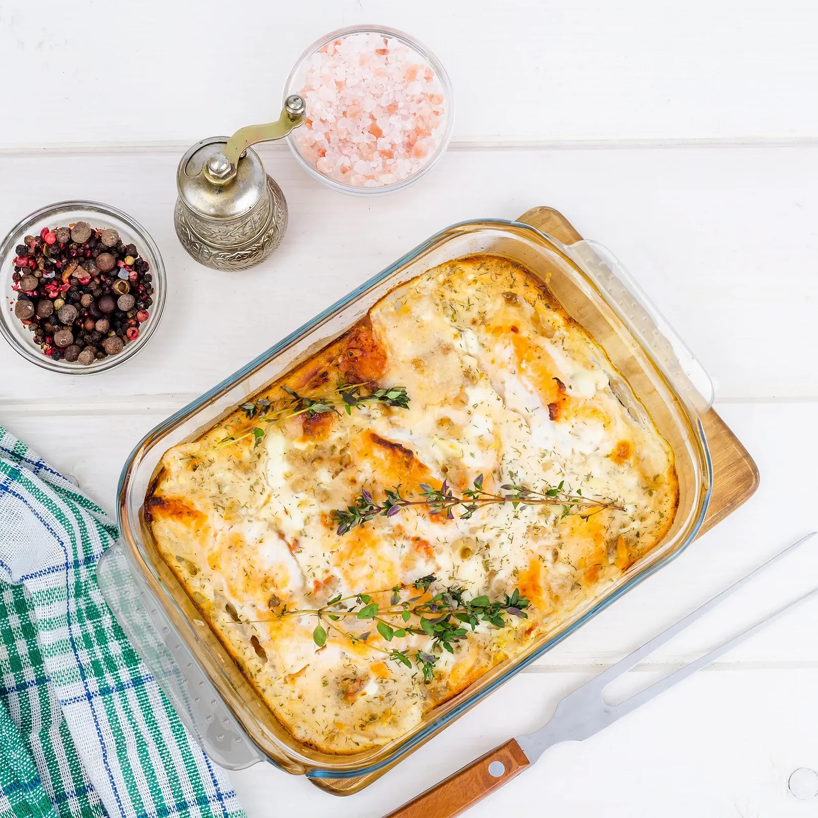 Набір скляних форм для запікання Relaxdays 3 шт. Квадратні Прозорі, фото №2