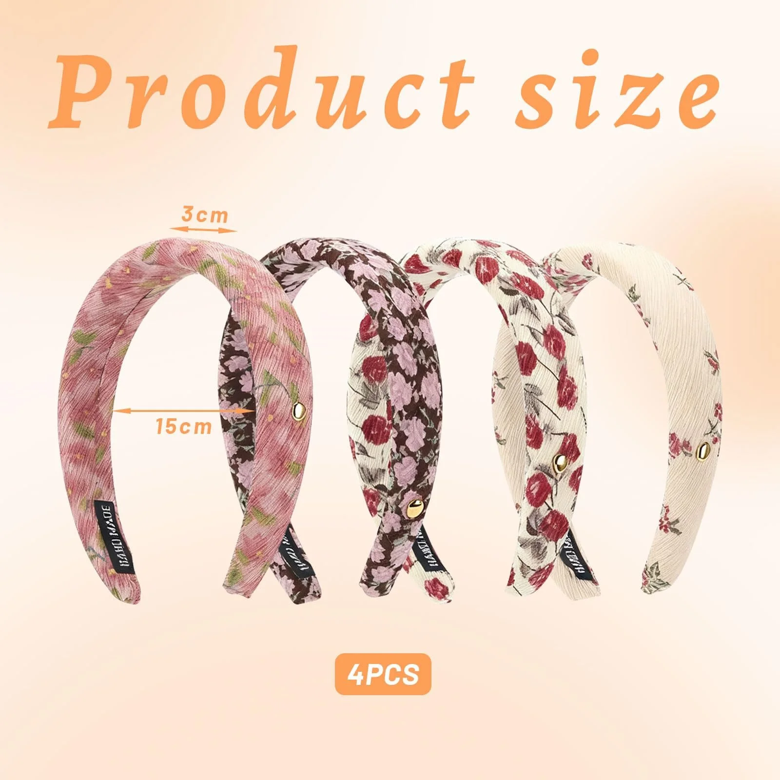 Обруч на голову Жіноча, Набір з 4 штук, фото №2