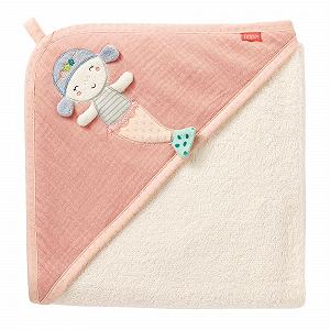 Полотенце для ванны Fehn Baby Mermaid с капюшоном 80 x 80 см розовый - Фото 1