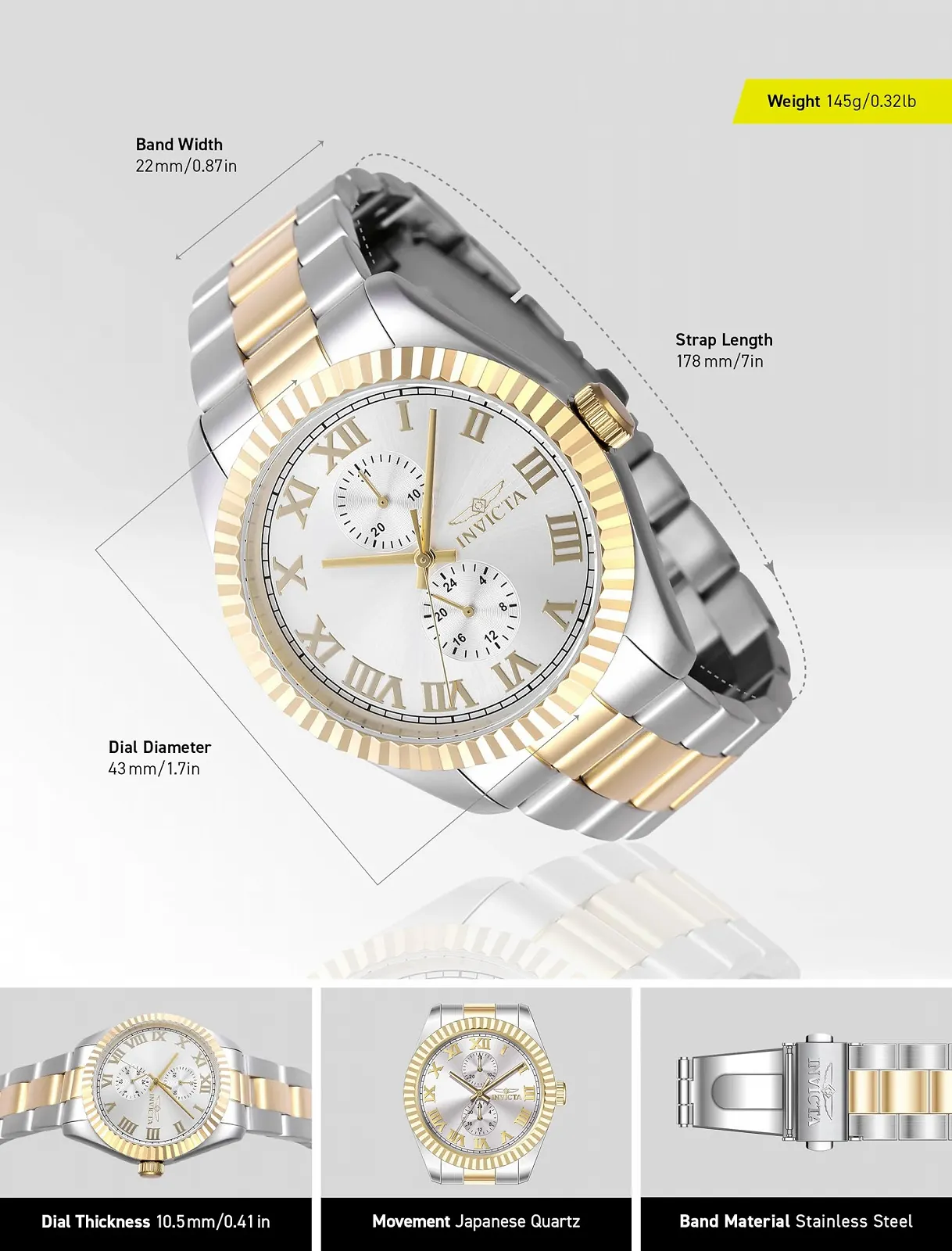 Годинник Invicta Specialty 47426 Чоловічий, Аналоговий, Кварцовий механізм, фото №3