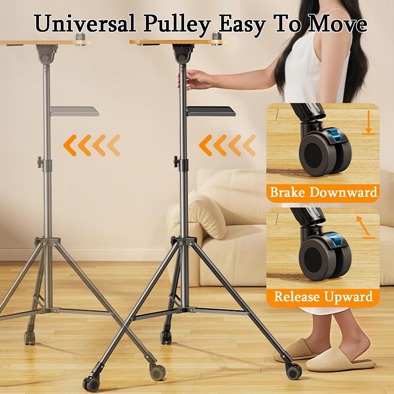 Напольная подставка для ноутбука Регулируемая подставка для проектора с колесами для дома, фото №6