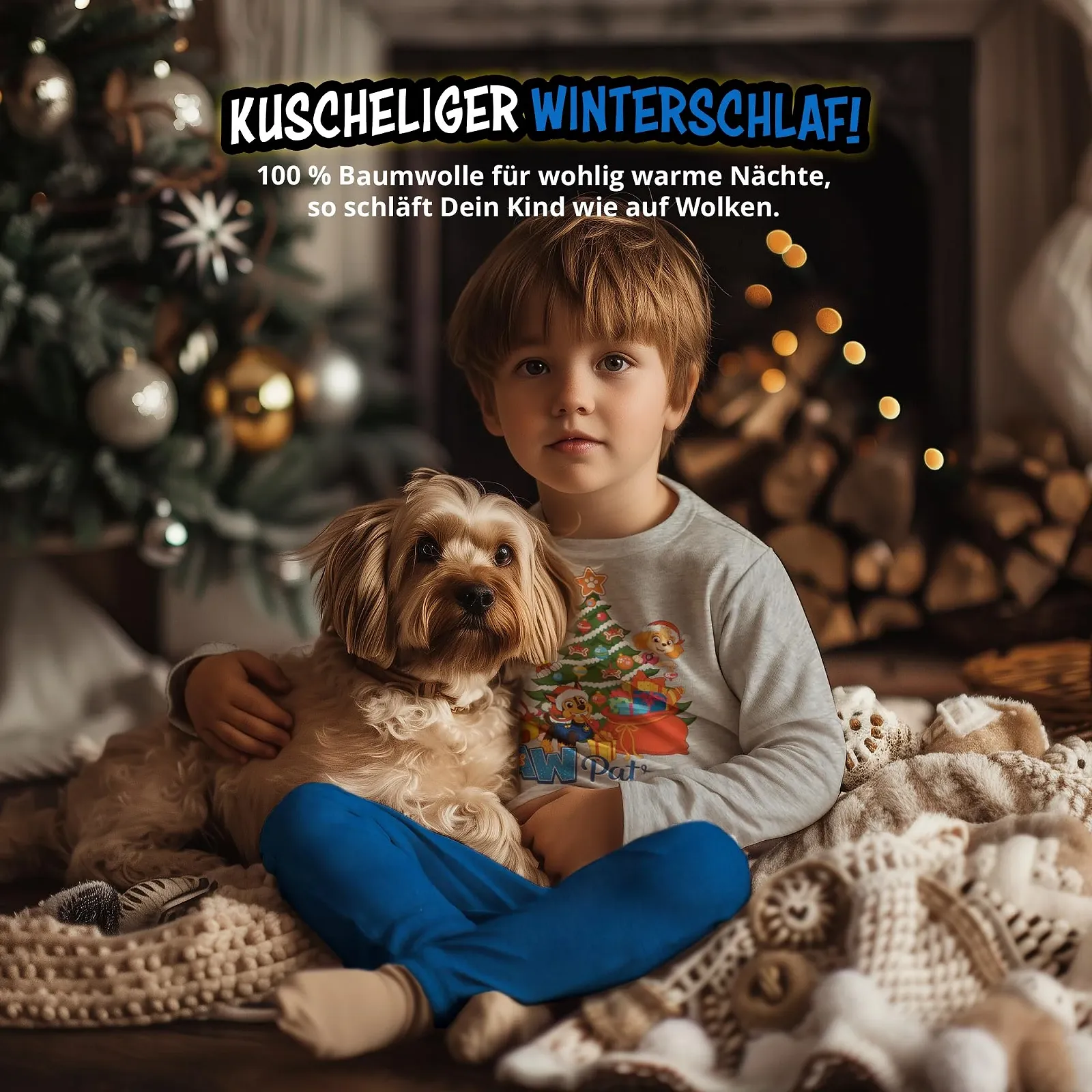 Піжама United Labels Paw Patrol для хлопчиків Довга Сіро-блакитна, фото №4