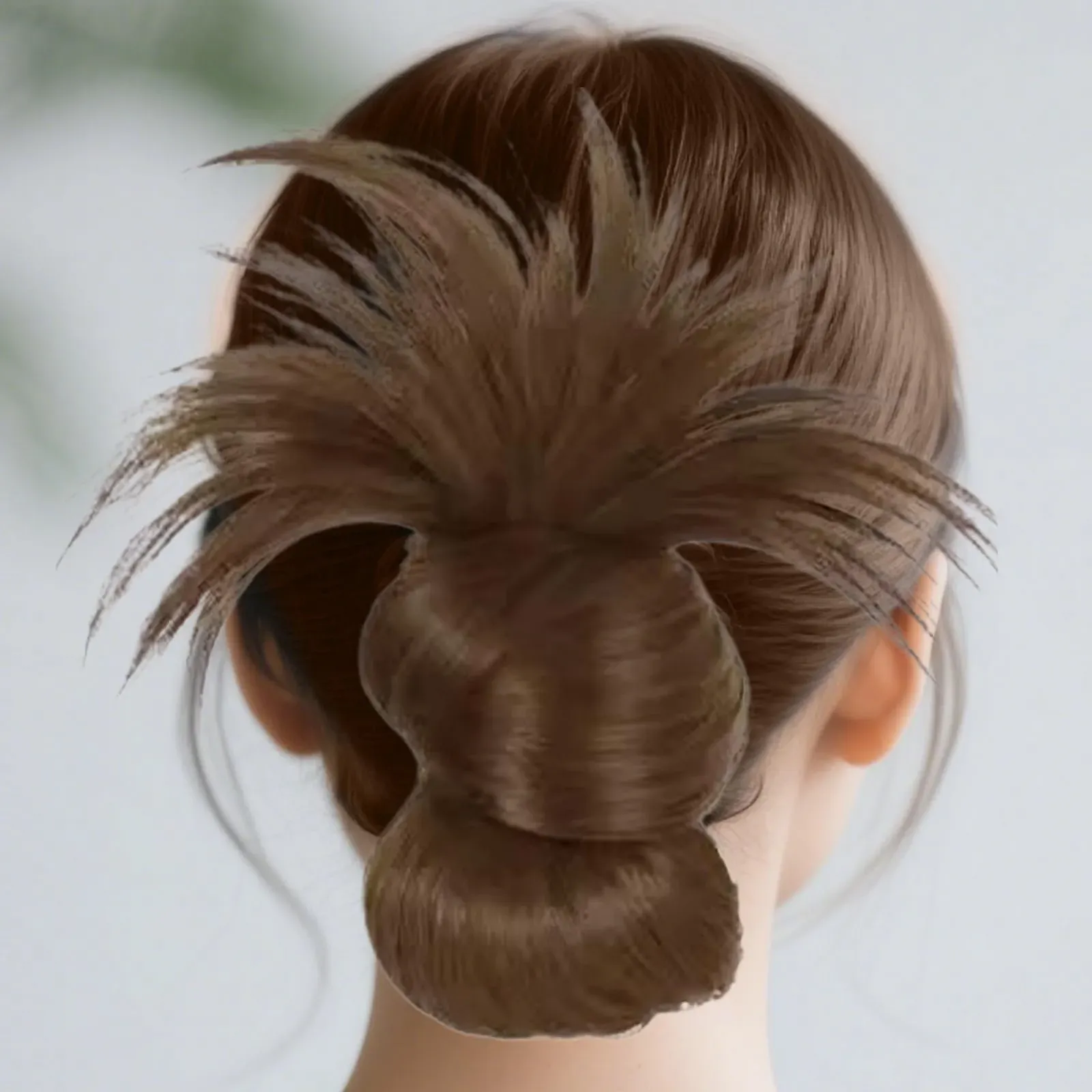 Заколка для волос Пучок перьев, Накладной пучок, Заколка-коготь, Легкий Натуральный для женщин и девушек, фото №6 Заколка для волос Пучок перьев, Накладной пучок, Заколка-коготь, Легкий Натуральный для женщин и девушек, фото №6