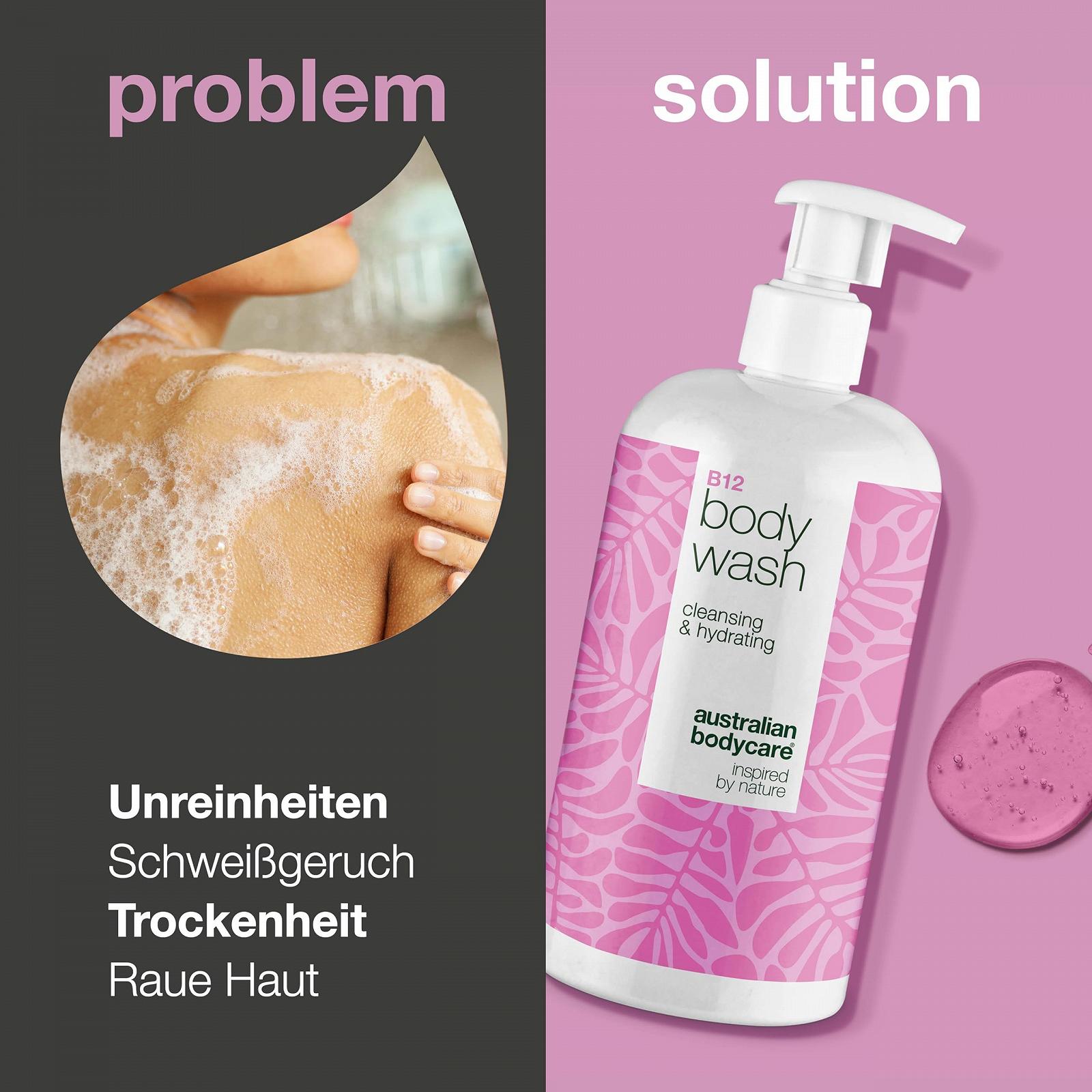 Гель для душа B12 Body Wash Питательный против сухой и зудящей кожи с витамином B12, Цинком PCA и Аллантоином 500 мл, фото №2 Гель для душа B12 Body Wash Питательный против сухой и зудящей кожи с витамином B12, Цинком PCA и Аллантоином 500 мл, фото №2