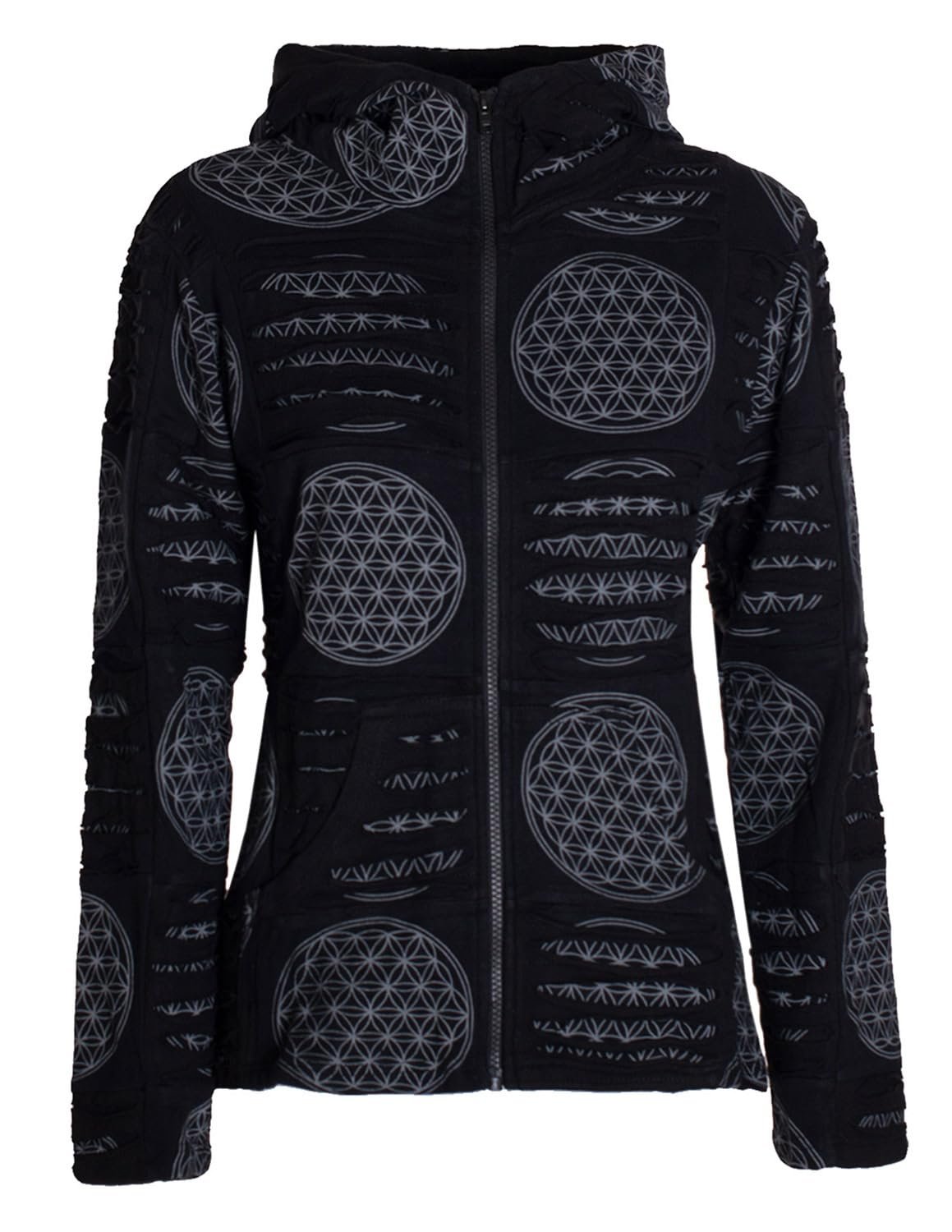 Куртка Vishes Alternative Clothing Flower of Life Толстовка Куртка в стиле хиппи с капюшоном, фото №1