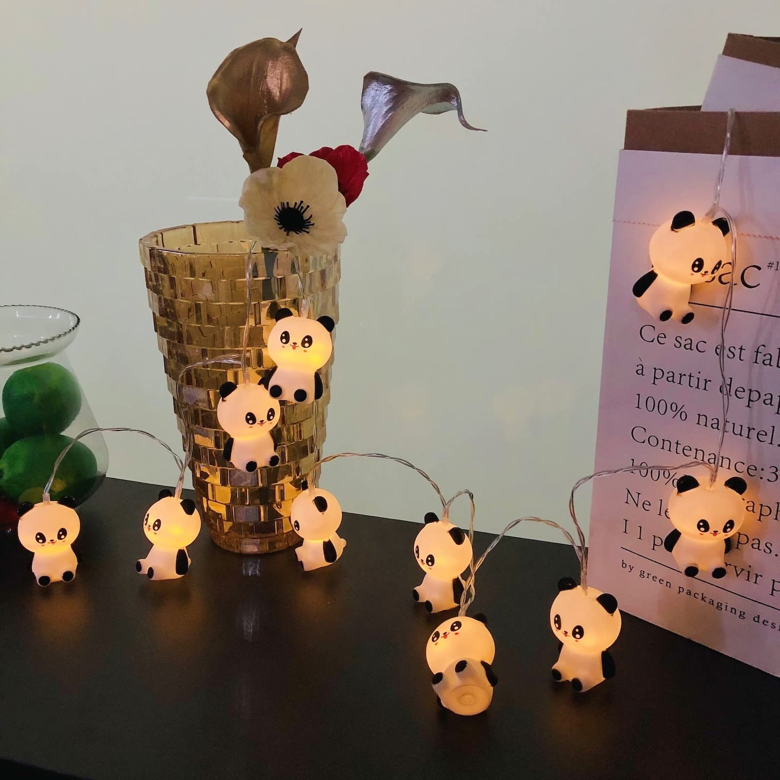 Гірлянда Riaxuebiy Panda, 3 м, 20 LED, USB, декоративна, для дому, весілля, вечірки (3 м/20LED, Panda), фото №9