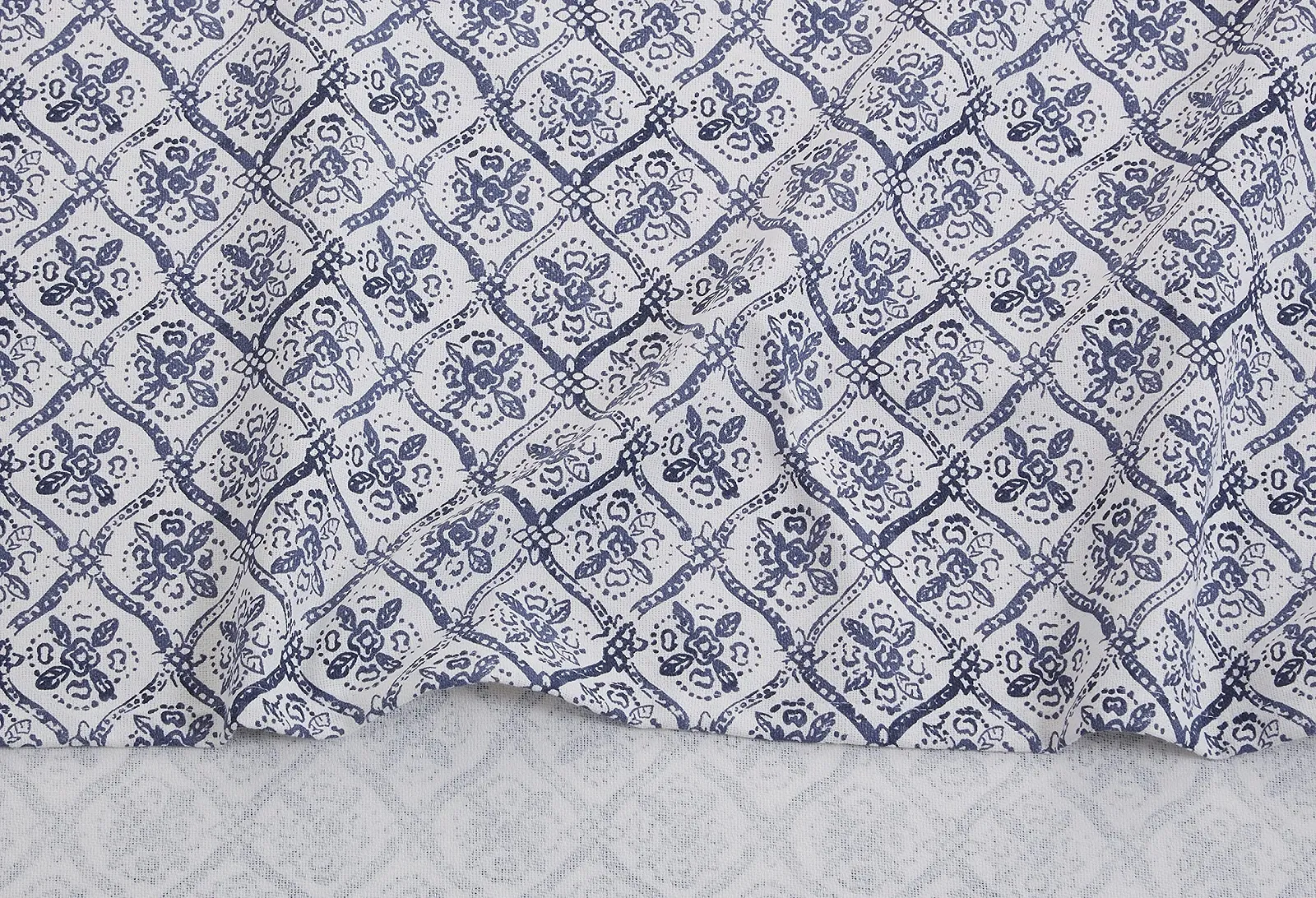 Покривало English Home Gem Roses Print Подвійний Піке 200x220 см Індиго, фото №4