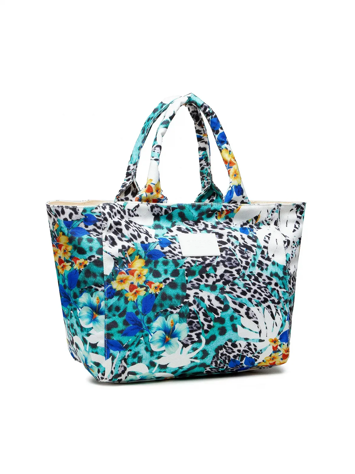 Пляжная сумка GUESS с принтом на холсте / Разноцветная, фото №2