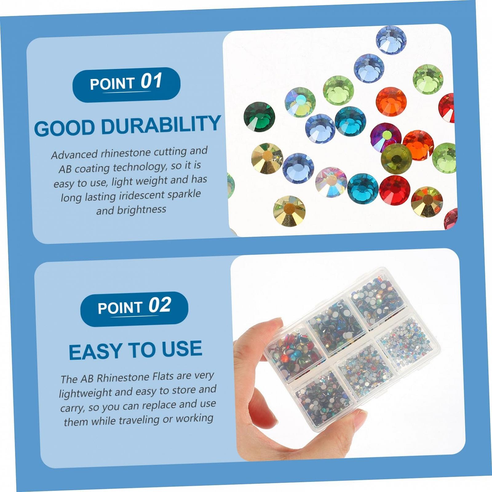 Стразы Плоские Healvian, 4 набора, Черная Отделка, Кристаллы, Аксессуары для ногтей, Искусственные ногти, DIY, Маникюр, Стекло, фото №7