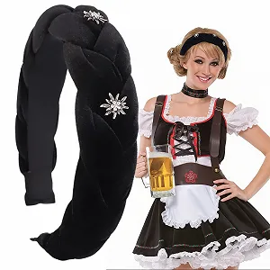 Обруч на голову Жіноча Oktoberfest Едельвейс Чорний, один розмір - Фото 1