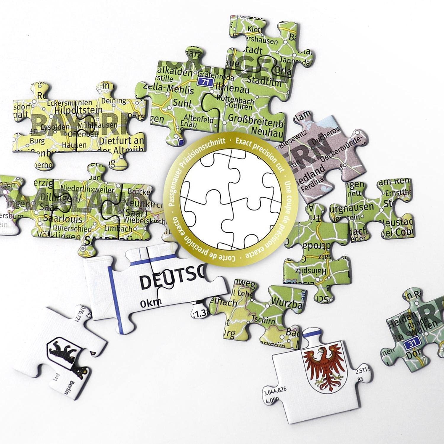 Пазл Close Up Germany Premium Map 2021 1000 деталей 68 x 48 см, фото №7