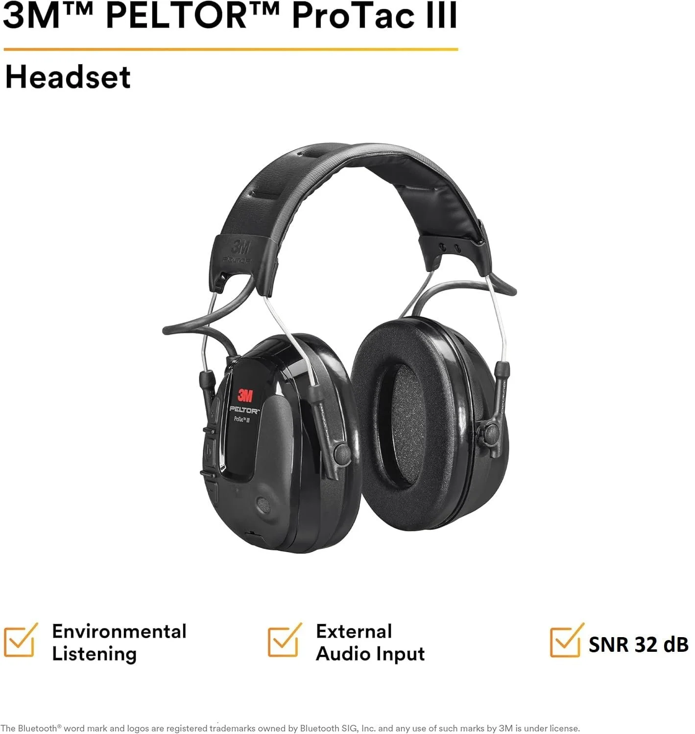 Проволочные наушники 3M PELTOR ProTac III Slim / Активное шумоподавление / Черные, фото №6