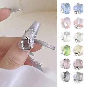 Стразы для ногтей 13 * 11 мм, 10 шт, кристаллы - Фото 1