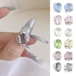 Стрази для нігтів 13 * 11 мм, 10 шт, кристали - Фото 1