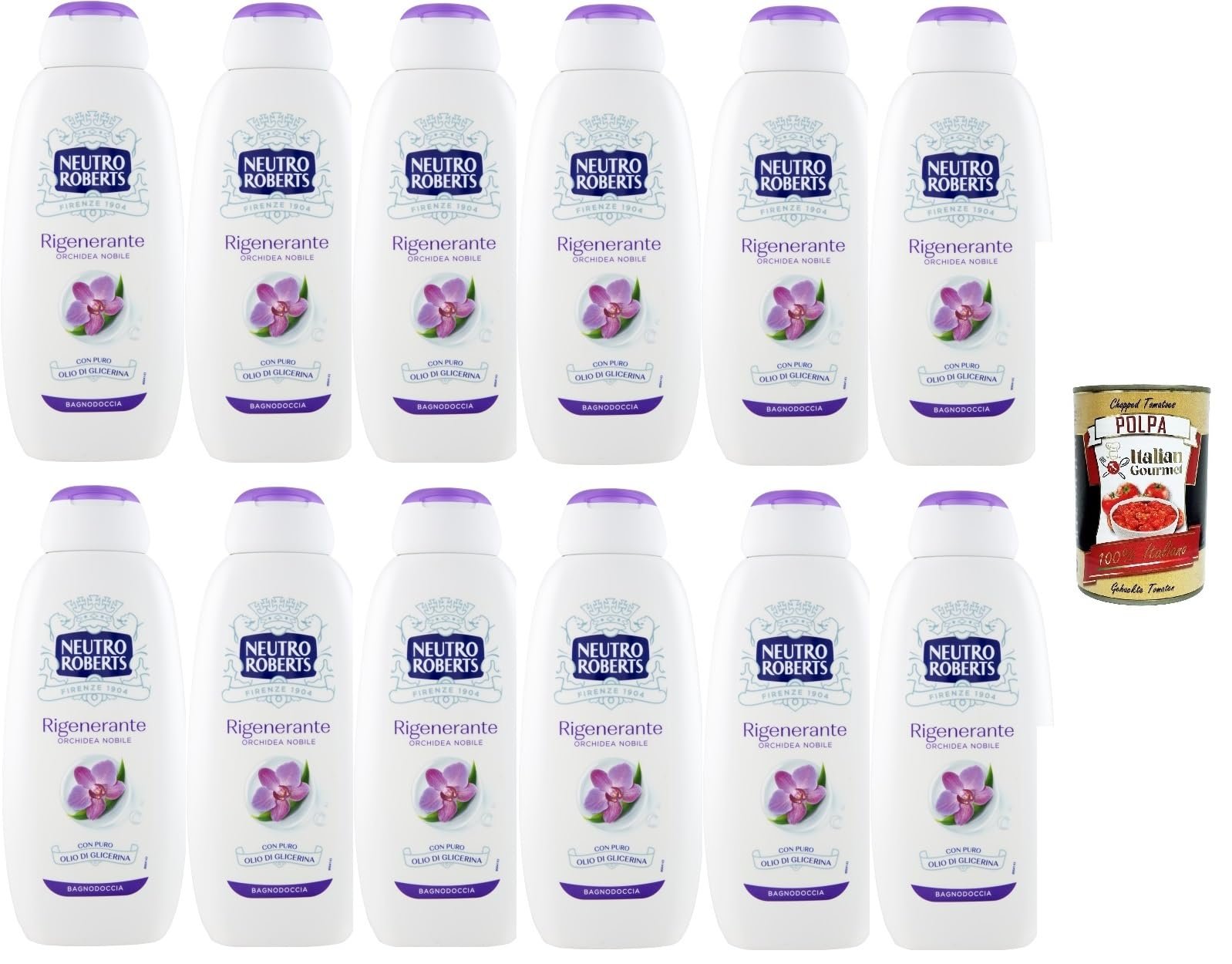 Гель для душу Neutro Roberts Orchidea Nobile 12 x 450 мл + Італійська м'якоть томатів 400 г, фото №1