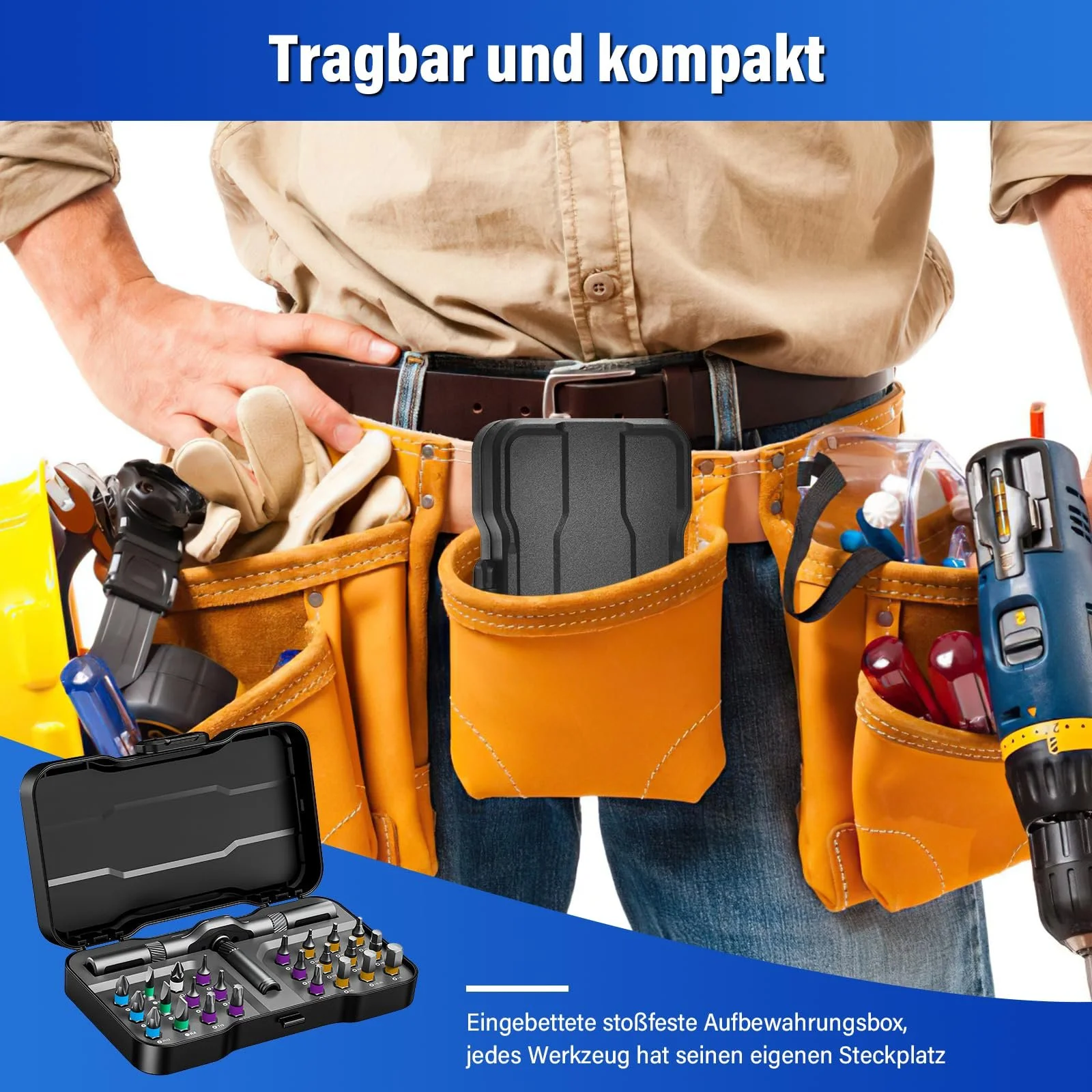 Набір викруток з тріскачкою 24-в-1 Магнітна, біти S2, знімна Т-подібна рукоятка, фото №7